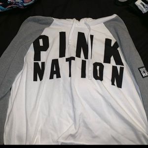 PINK cropped hoodie